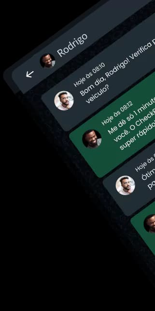 Conversa de Whatsapp com a Checkbot